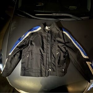 Vintage bmw motorcycle jacket with padding and rubber embroidered badging
